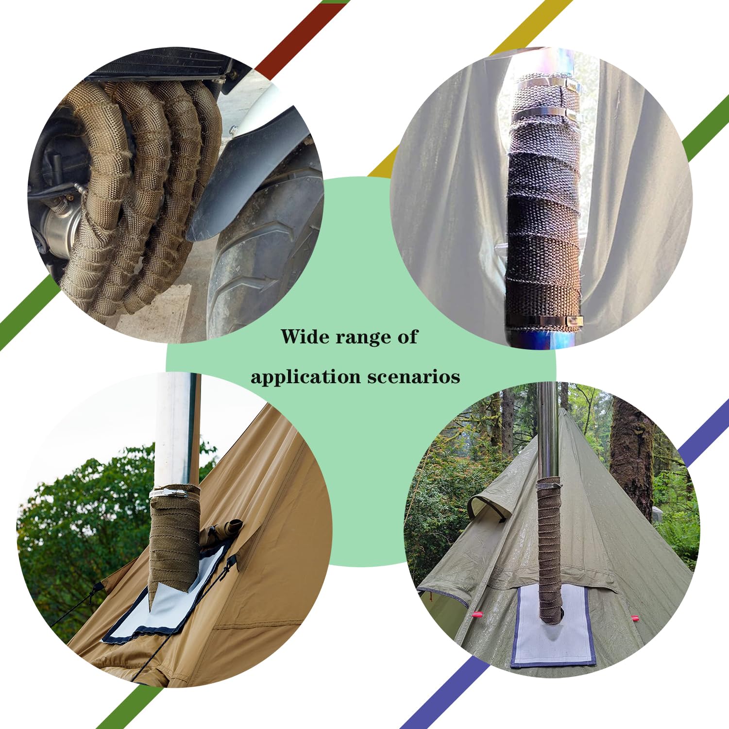 Application Scenarios for Basalt Tapes Basalt tape is most famously used as a high-performance exhaust wrap to maximize engine efficiency and protect surrounding areas from heat damage. Turbocharged Engine Headers: Used to wrap the exhaust manifolds and headers on turbocharged engines. Containing heat here ensures the turbocharger spools faster and reduces the thermal load on the turbo components. Performance Exhaust Systems: Applied to high-output or racing vehicle exhausts to maximize exhaust gas velocity (improving scavenging and horsepower) and to significantly reduce radiant heat that could damage expensive bodywork or composite parts. Under-Hood Protection: Insulating exhaust pipes that run close to sensitive parts like plastic intake manifolds, wiring harnesses, or fluid reservoirs to prevent heat soak and early component failure. Motorcycles and ATVs: Wrapping exposed exhaust pipes to reduce the heat felt by the rider/passenger and protect against accidental burns.